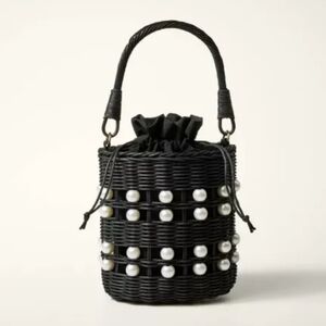 NWT Kate Spade Pearl Embellished Basket Bucket Bag Target Collaboration